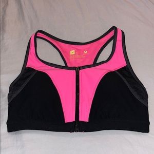 Zip up Padded Sports Bra